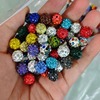 30 colors 10mm straight -hole full drill AB soft pottery drilling ball, fragrant Paradon double -hole white black red beads