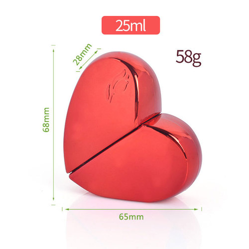25ML electroplated color love perfume bottle cosmetic glass bottle travel hydration spray bottle glass empty bottle