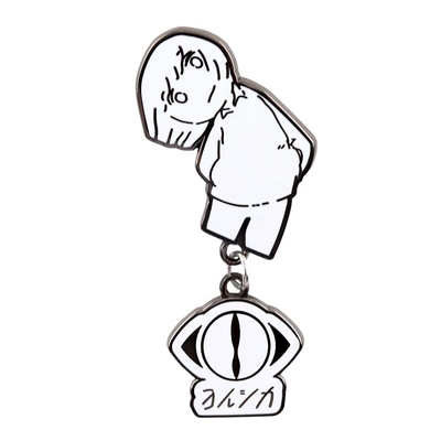 Yorushika Band Logo Badge Funny Simple Drawing Character Badge Cartoon Black and White Brooch Fan Gift (Yaxa sancaqları) - silver