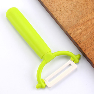 Factory wholesale ceramic melon planer kitchen utensils fruit peeler plastic handle melon planer pp melon planer
