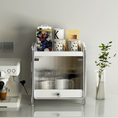 Cup storage rack dustproof light luxury kitchen tabletop cup holder living room home glass cup rack with cabinet door