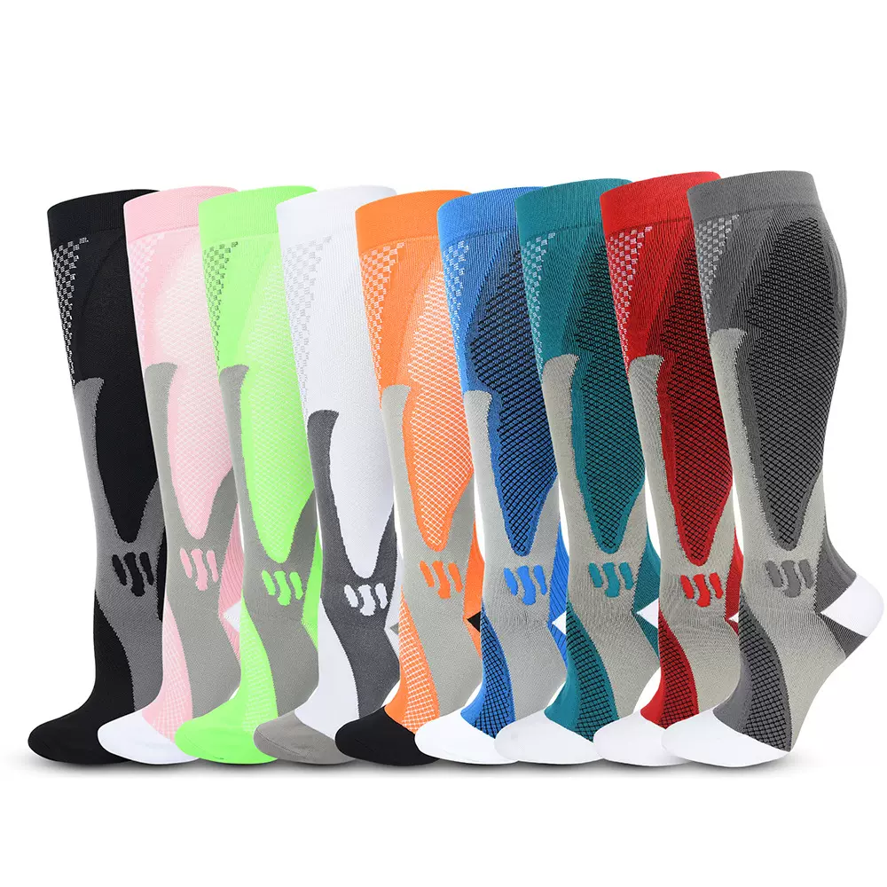 魔术袜运动压力袜 跑步压缩袜compression socks户外骑行弹力袜