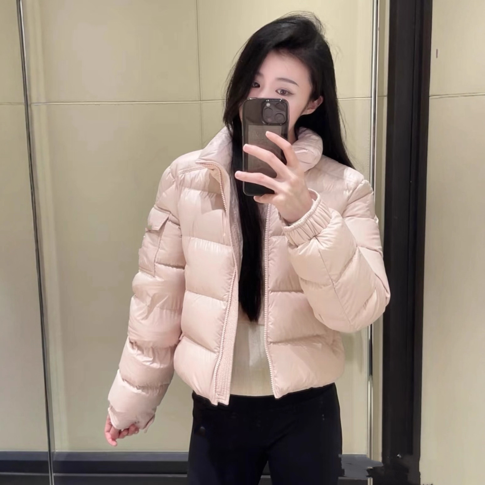 In-Stock Correct Version High-Quality m Brand New Women's Short Stand Collar down Jacket Fashion Versatile