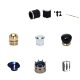 in stock black acrylic ABS perfume bottle cap 13 bayonet 15 bayonet resin cap cylindrical weighted magnetic cap