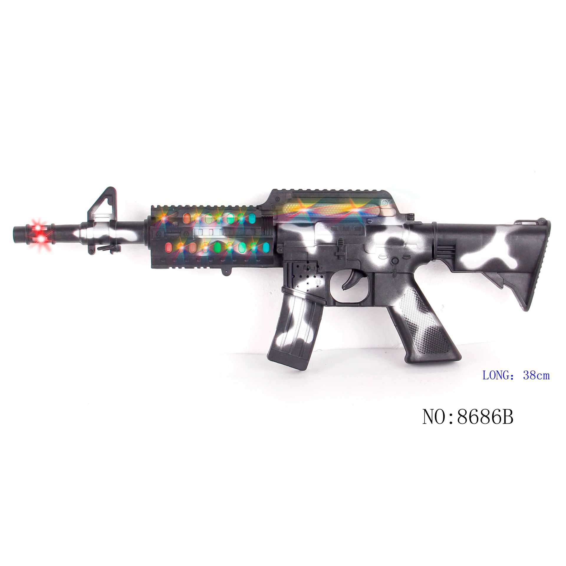 Juguetes transfronterizos para niños Pistola eléctrica Niño Sonido Luz Música Vibración Simulación Rifle Camuflaje Pistola de juguete