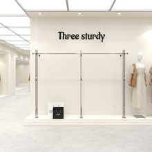 女装店陈列挂衣架定制 服装店展示架陈列架不锈钢上墙落地式货架