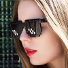 Funny mosaic, glasses solar-powered, fashionable universal sunglasses suitable for men and women