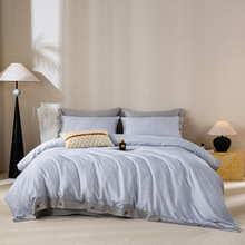 跨境新款台湾床60S兰精莱赛尔纽扣款天丝四件套轻奢床被套厂批发.