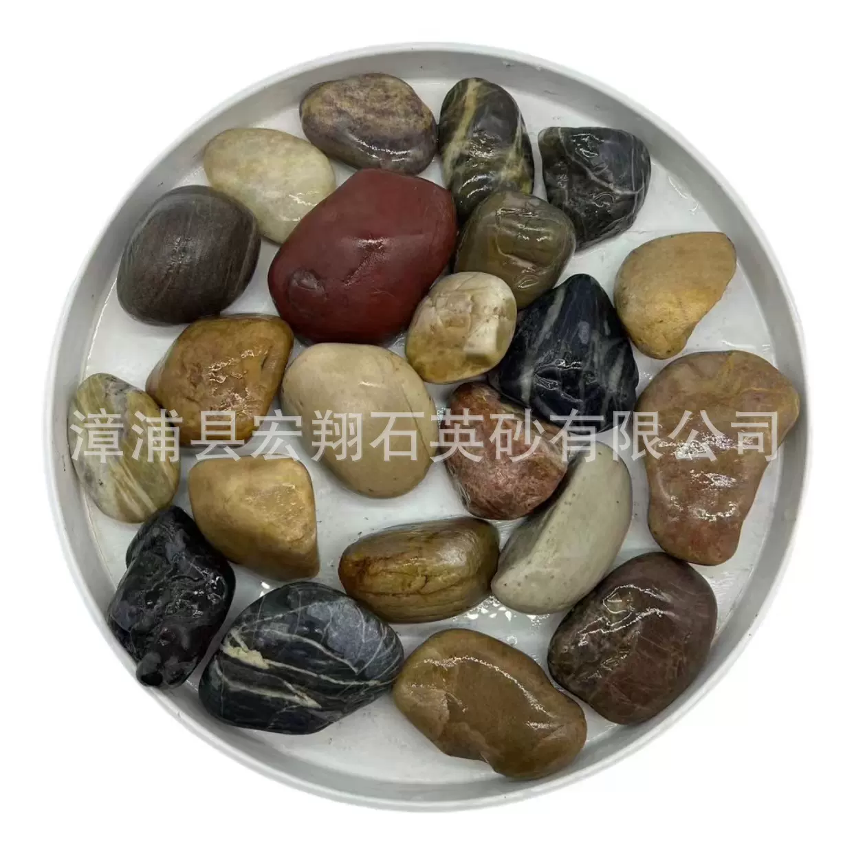 景观鹅卵石天然绿豆鹅卵砂彩色道路铺设雨花石鱼缸造景福建厂家