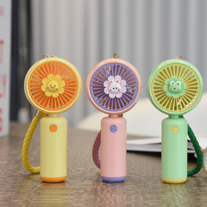 雅色跨境带钥匙扣手持小风扇三挡风速USB充电夏季散热电扇ys2271
