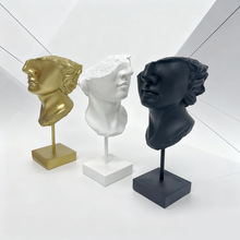 跨境新品欧式希腊人物雕像树脂摆件大卫头像艺术装饰仿石膏雕塑摆