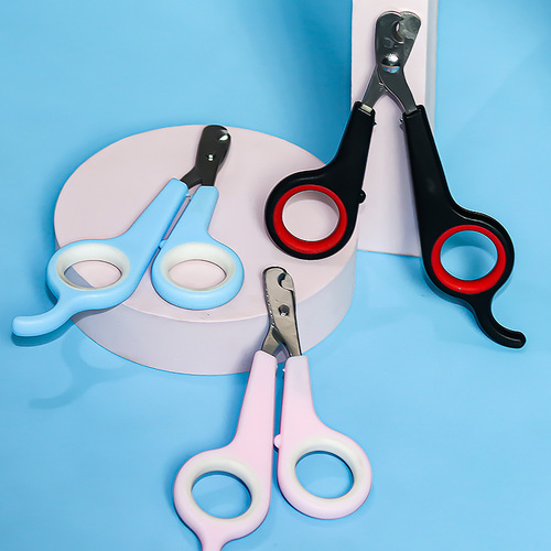 Pet Nail Clippers Manufacturer Wholesale Beauty and Cleaning Supplies Cat Nail Clippers Cross-Border Stainless Steel Dog Nail Clippers