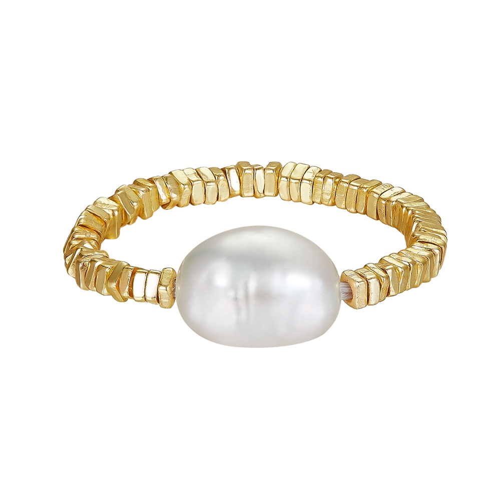 All Seasons Season Women's Gender 925 Sterling Silver Freshwater Pearl Solid Color Rings