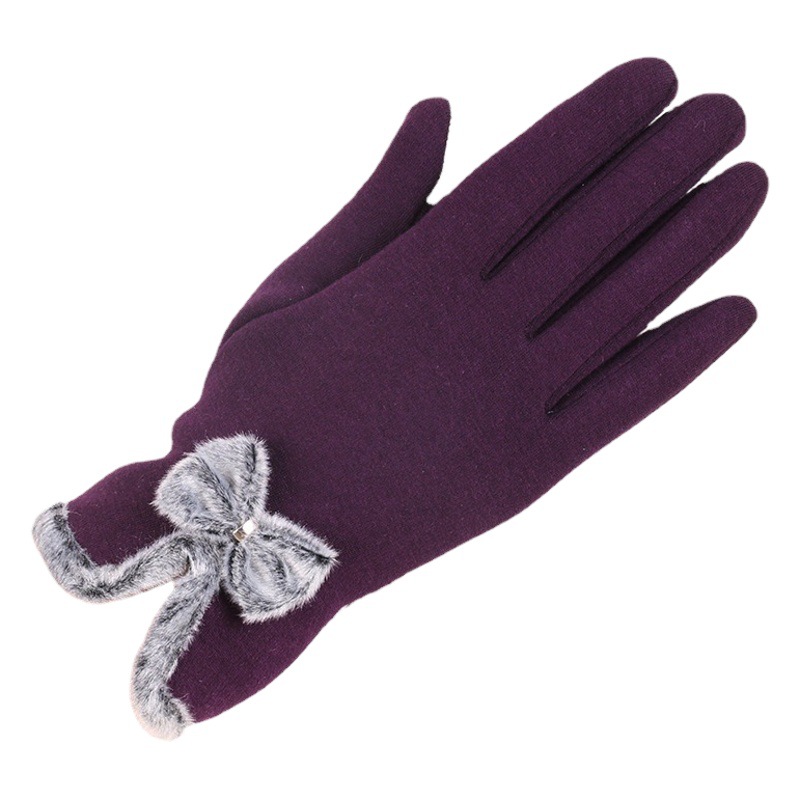 Guantes cálidos para mujer Otoño e Invierno terciopelo no invertido montar al aire libre teléfono móvil lindo guantes de pantalla táctil a prueba de frío transfronterizo