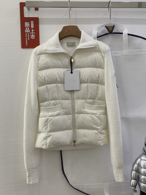 蒙家25ss M家新款绗缝高领纯色长袖羽绒服 女款|undefined