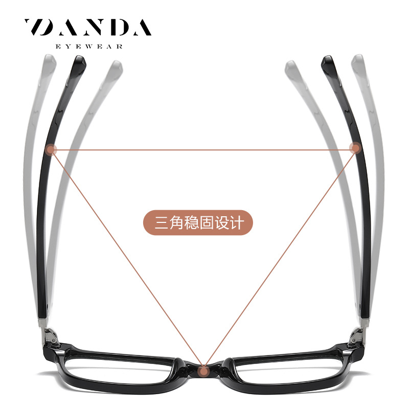 Nueva luz anti-azul gafas ultra-luz TR90 gafas lisas TJ866 hombres y mujeres de la misma caja artística miopía gafas marco