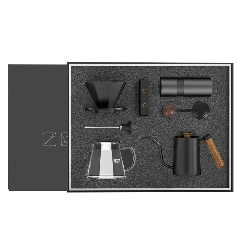 Juego de molinillo de café manual Sifei, cafetera de preparación manual en caja de regalo, máquina de café de molienda manual, juego de cafetera de goteo compartido, juego de regalo