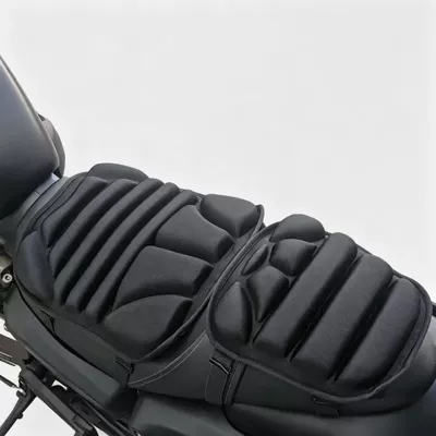 Motorcycle Ribbed Seat Cushion Cover 450clc Shock-Absorbing Electric Vehicle Seat Cushion Breathable Height-Increasing Motorcycle Rear Seat Cushion