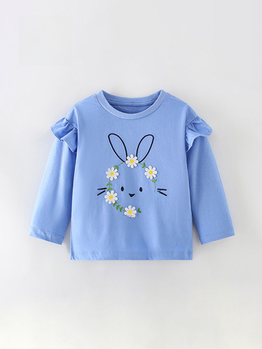 Girls 'T-shirts, long-sleeved children's new European and American children's wear, cartoon baby tops, casual clothes, one piece on behalf of you.