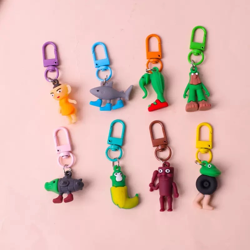 Nuevo Producto Transfronterizo, Muñeco de Regalo Creativo con Diseño de Bestia Mítica de Dibujos Animados, Colgante de Metal Retro, Accesorio de Llavero Unisex