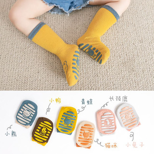 INS Children's Socks Autumn Korean-style Cartoon Cool-off Long Tube Floor Socks Baby Toddler Socks Trampoline Socks
