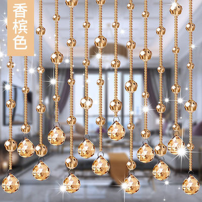 Bead curtain crystal door curtain partition a living room Entrance Aisle decorate screen TOILET bedroom Punch holes Independent