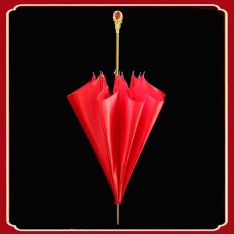 Boda paraguas rojo paraguas de la boda festivo boda novia paraguas simple mango largo estilo antiguo boda chino paraguas rojo paraguas de la boda