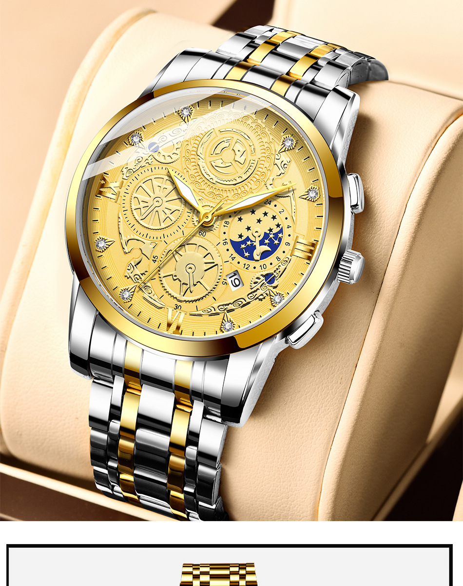 Montre quartz homme étanche design concept squelette épuré_voghion.com
