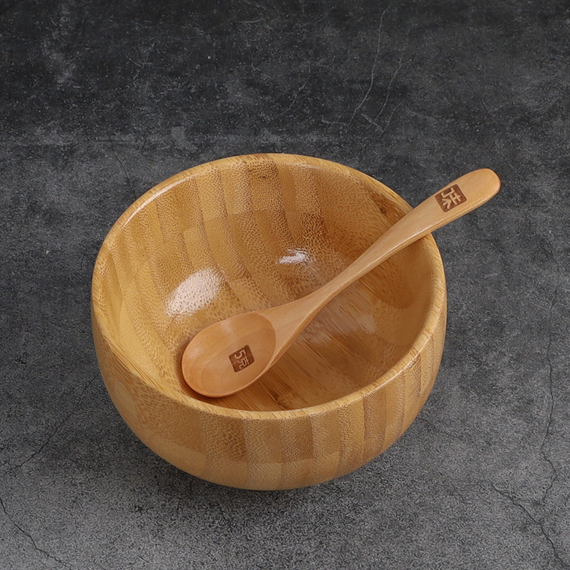 Directo de fábrica anti-escaldar cuchara de los niños de madera chino pequeña cuchara de madera los niños aprenden a comer cuchara de madera en stock al por mayor