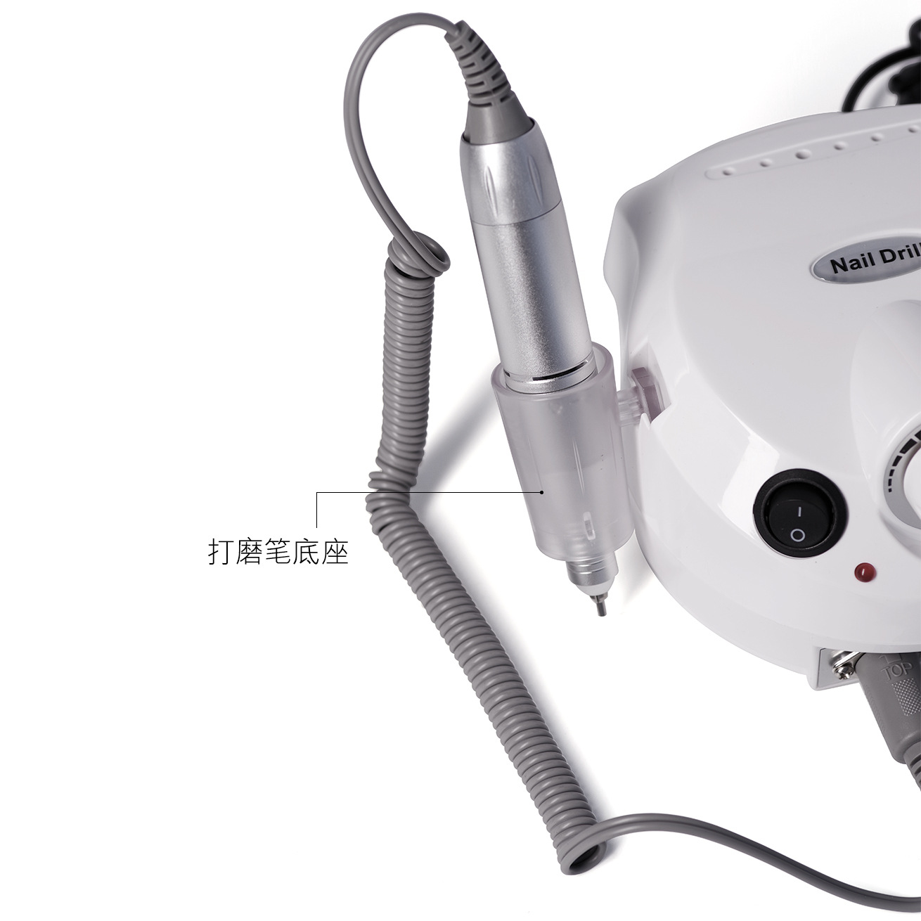 Uñas 202 lijadora de uñas desmontador de uñas eléctrico tipo pedal, rectificador de uñas, pulido tipo bolígrafo, herramientas de uñas exfoliantes