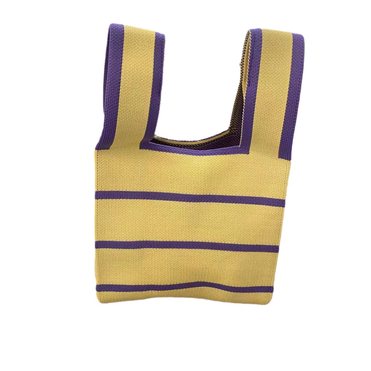 Nuevo Amazon bolsa de chaleco bolsa de punto al por mayor de gran capacidad bolsa de hombro del estudiante bolsa de lana bolsa de fábrica