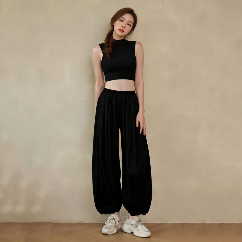 Pilates, Vinyasa Yoga, Fitness Pilates Training Top, Slim Fit Sports Vest Set, Wide Leg Pants Pilates, Vinyasa Yoga, Fitness Pilates Training Top, Slim Fit Sports Vest Set, Wide Leg Pants