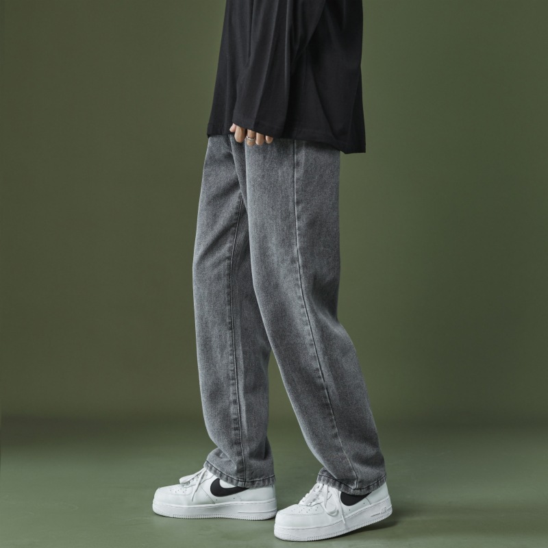 Jeans primavera y otoño nuevos pantalones largos retro rectos para hombres