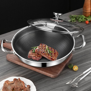 Double-Sided Honeycomb Screen Frying Pan, Non-Stick Multi-Purpose Pan with Less Oil Smoke Frying Pan, Induction Cooker, Gas Stove, General Manufacturer Now