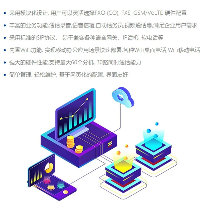 Dingxin Tongda UC120 UC200-2S2O Малый и средний бизнес офис IP-PBX телефонный коммутатор uc120