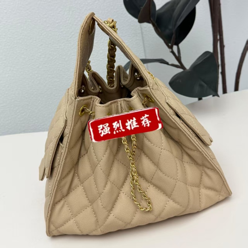 新款抽绳口袋hobo嬉皮包球纹水桶包单肩斜挎包腋下包菱格链条包|undefined