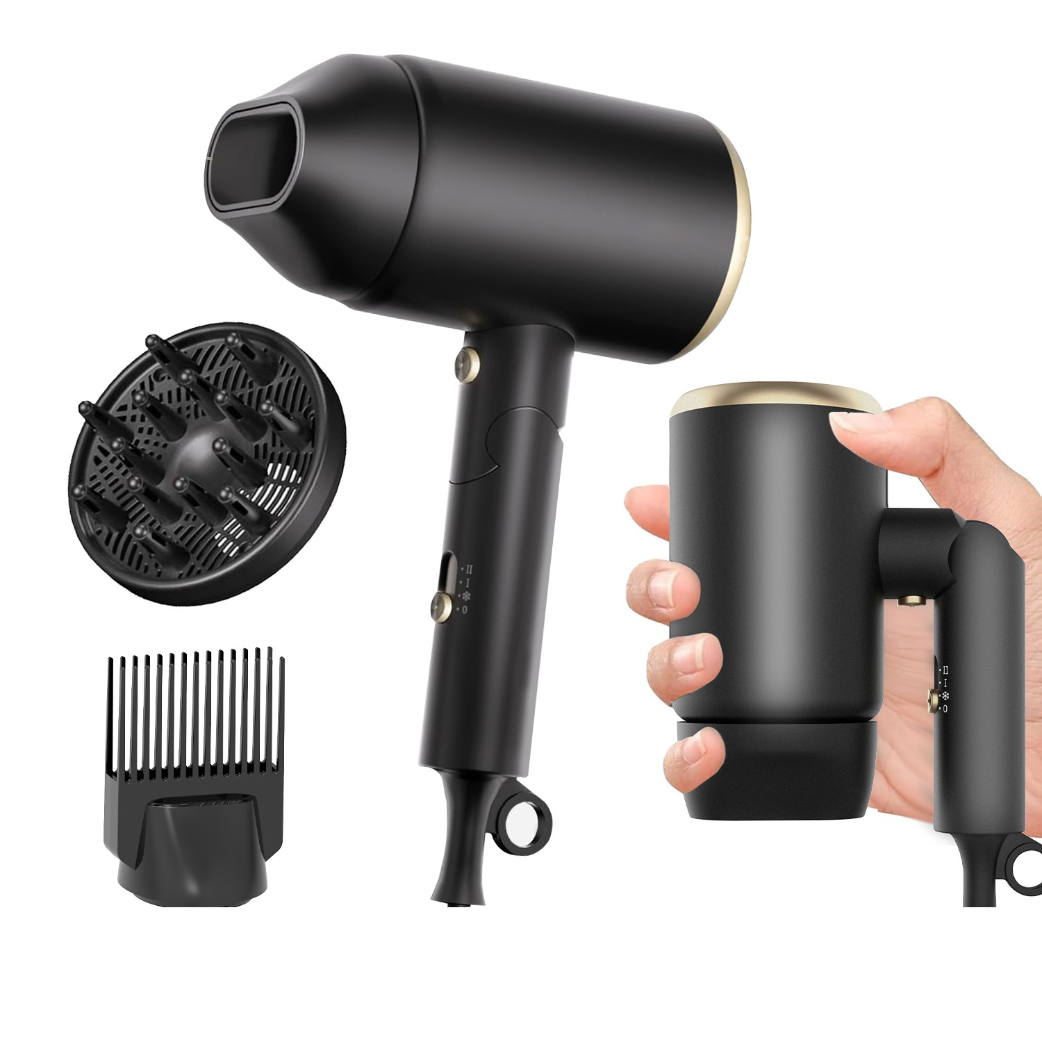 New High-Speed Hair Dryer with High Power 2400W, American, European and Japanese Specifications, Foldableable Amazon Hot Model