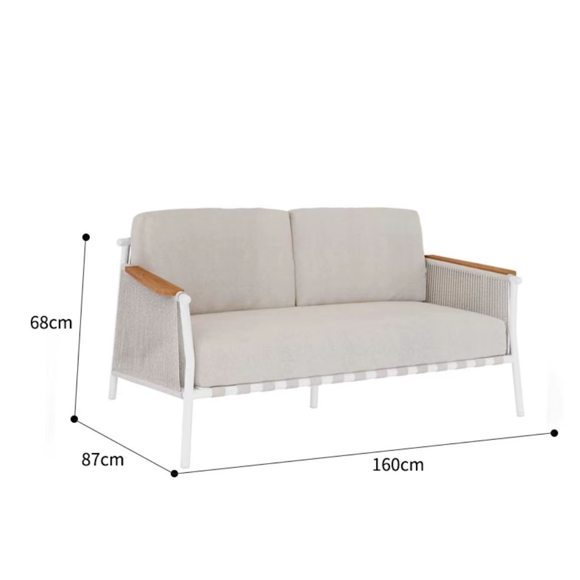 Sofá de caña al aire libre a prueba de agua y protección solar patio al aire libre ocio balcón sofá combinación de caña silla muebles de jardín