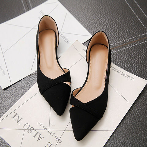 Flat shoes female pointed toe 2021 sprin...