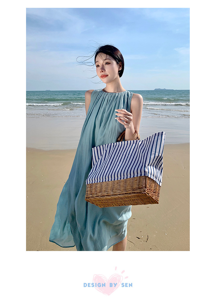 F6433 670K ÁO HAI DÂY NỮ SHETDT MÙA HÈ HAI DÂY HỞ VAI TRÔNG TRẺ HƠN TUỔI THỜI TRANG NỮ ĐỒ ĐI BIỂN VÁY MAXI G02 SẢN PHẨM MỚI