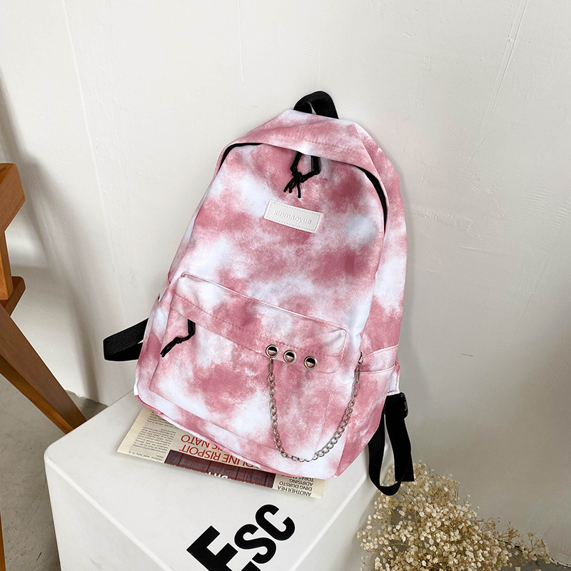 Mochila escolar de gran capacidad, bolso femenino, versión coreana, mochila para estudiantes de secundaria, mochila de viaje Mori tie-dye