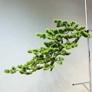 仿真松树黑松悬挂壁挂酒店室内吊松景观绿色植物茶室装饰中式摆件