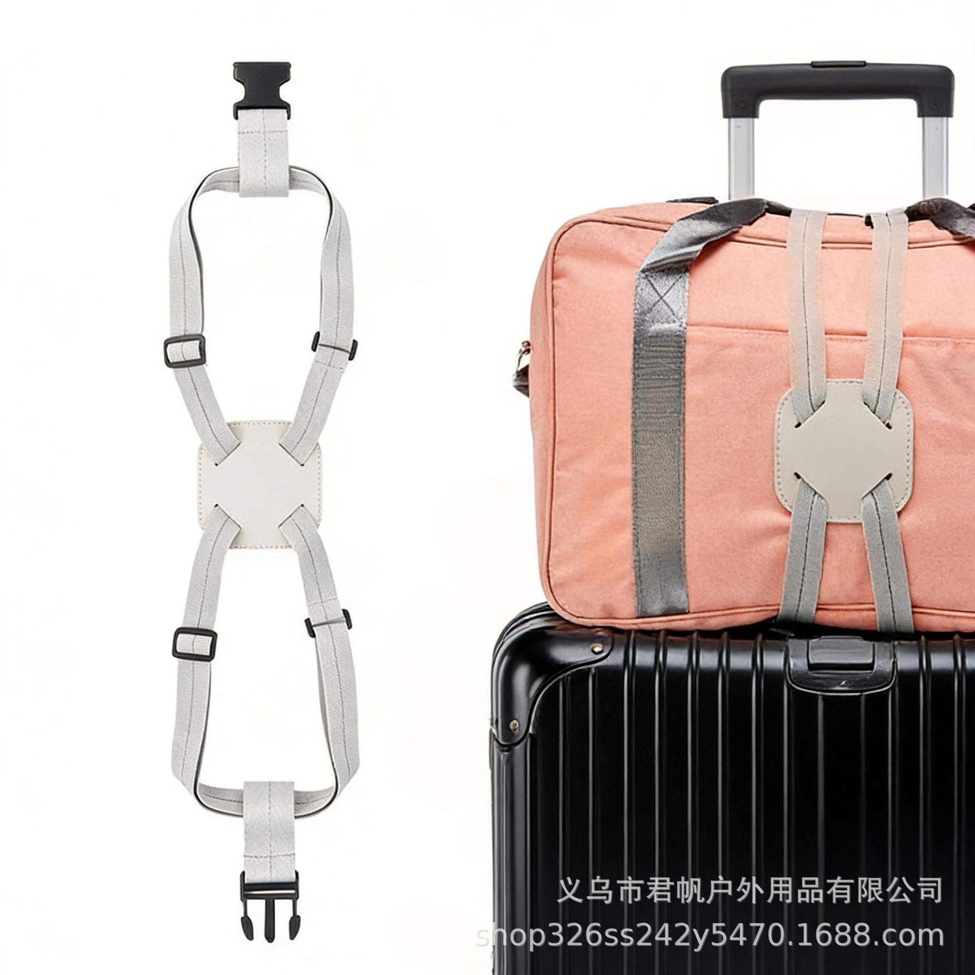 Luggage Strap with Elastic Buckle and Reflective Tape for Suitcase Packing and Bundling