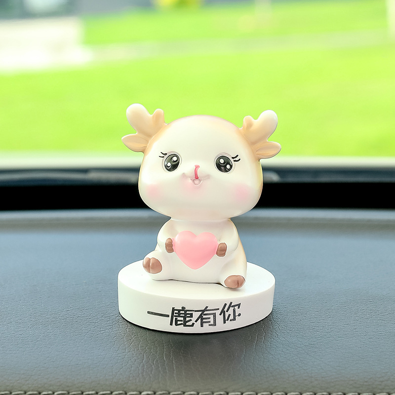 New Yilu Ping An Car Ornaments Deer Ornaments Car Small Ornaments Center Console Decorations Car Decoration Supplies