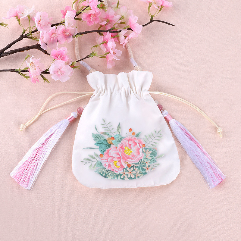 Bordado a mano diy material paquete auto bordado su grupo de bordado ventilador de cinta bordado principiante bordado ornamentación antigua