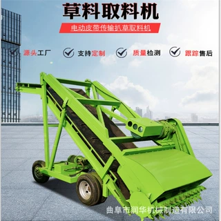 畜牧养殖青储坑电动取草机移动灵活草窖铲草机切割整齐防变质扒草
