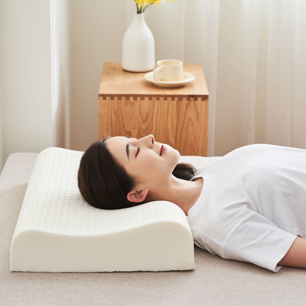 Natural latex pillow 90%or more latex content Royal granular adult…