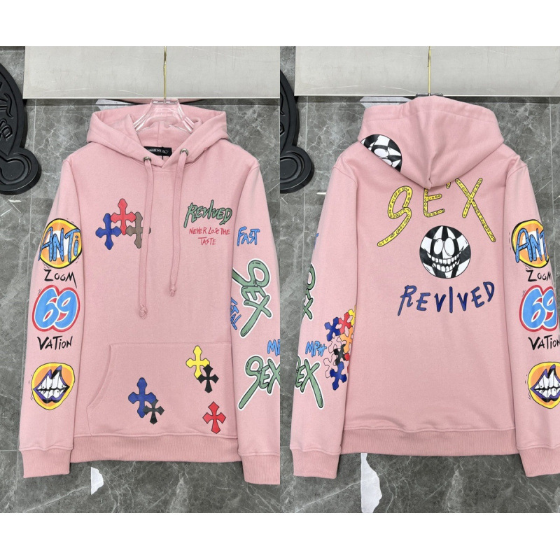 Chrome Heart Hoodie 克罗伈十字架连帽卫衣跨境宽松男女拉链帽衫|undefined