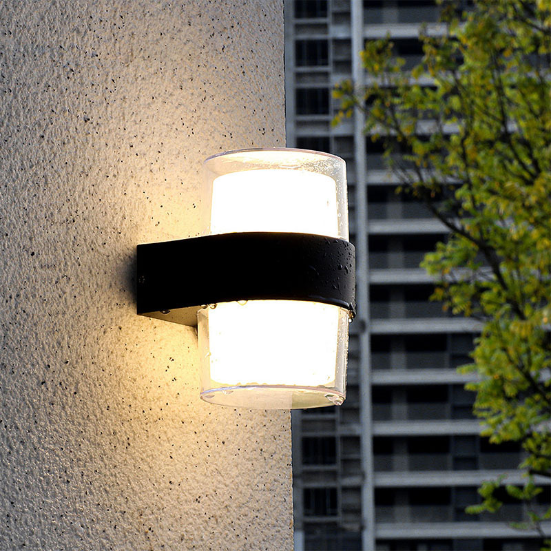 lámpara de pared LED lámpara de pared exterior impermeable lámpara de patio doméstica moderna lámpara de pasillo exterior simple lámpara de pasillo