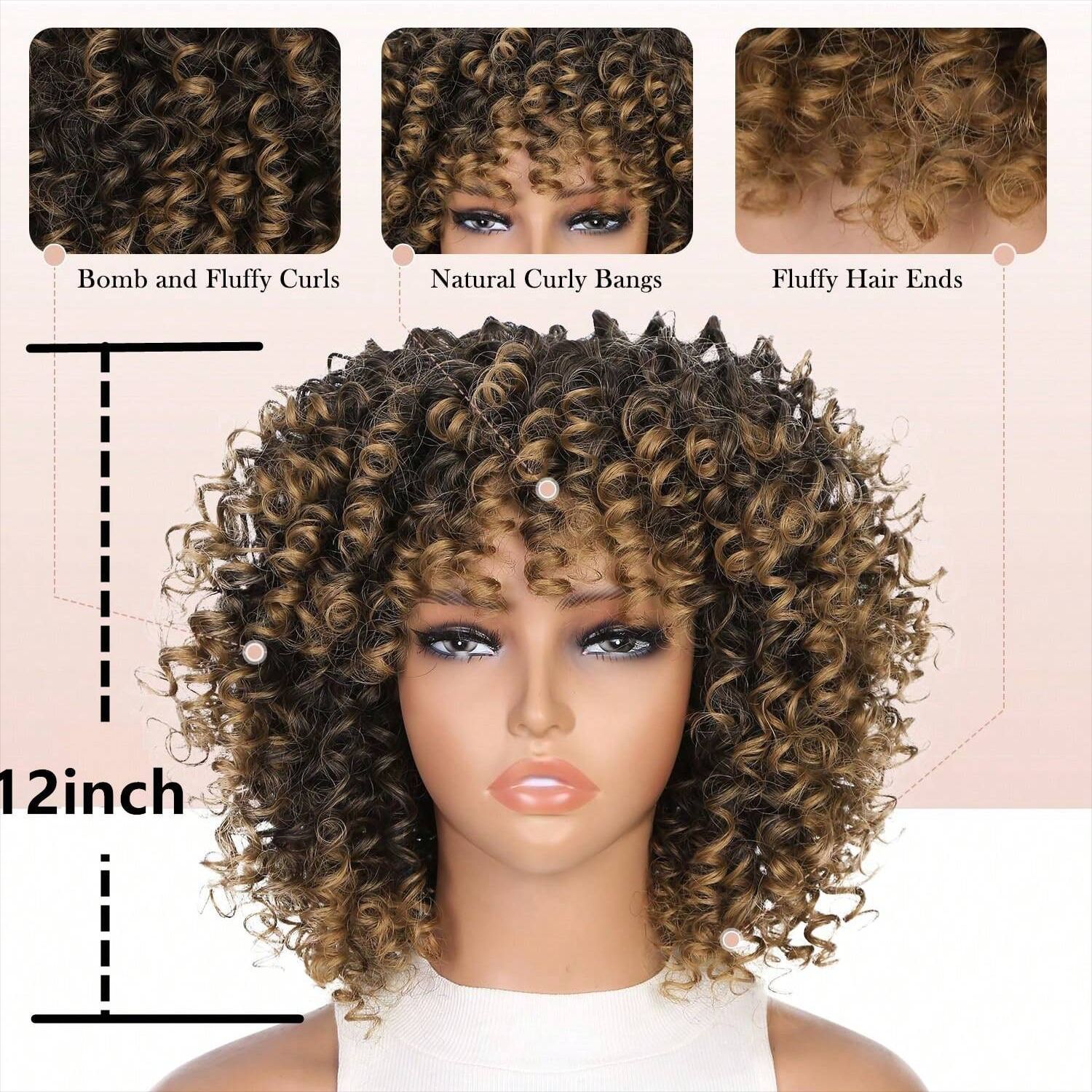 wigs for women African fashion explosive curly hair chemical fiber headpiece spring curl short curly hair spot_voghion.com